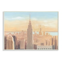 Stupell Industries Manhattan Cityscape at Dawn Urban Architecture Wall Plaque, 13 x 19, Design by James Wiens