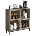 thumbnail image 3 of FOLDLIFE Rattan Buffet Cabinet with Storage, Sideboard Cabinet with Sliding Door,Coffee Bar Cabinet, Modern Accent Cabinet Console for Kitchen, Dining Room, Living Room, Hallway, Entry,Grey, 3 of 7