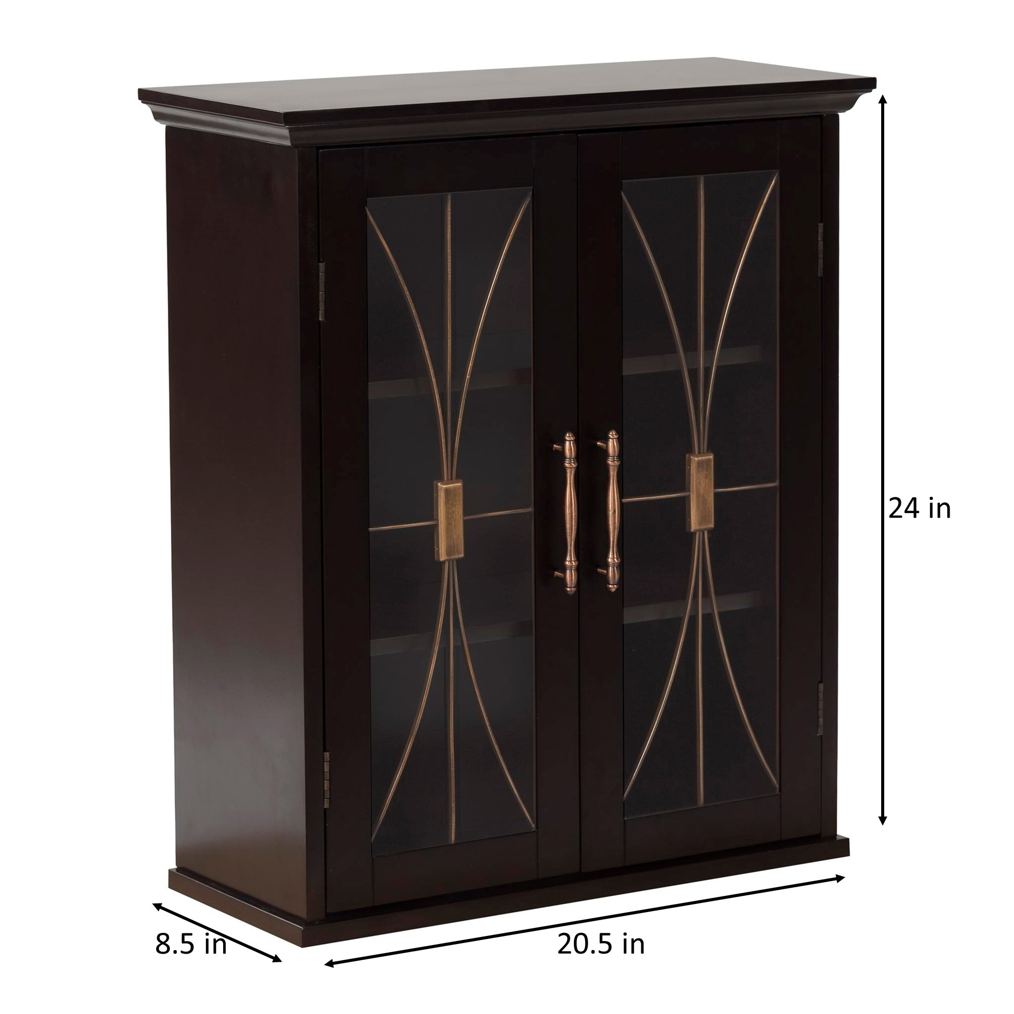 Elegant Home Fashions Alma Wall Cabinet, Espresso - image 3 of 3