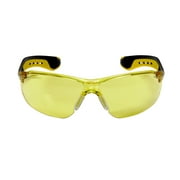 3M Safety Glasses, Flat Temple, Flexible, Yellow Lens, Protective Eyewear, 1 Pair