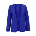 thumbnail image 4 of Blazers For Women Elegant Trouser Suit Set Plain Streetwear Business Modern Suit Trousers Lapel Slim Fit Sporty Outfit Suit Jacket Summer Leisure Blending Coats Suit Jackets Blazers 1Pc Blue L, 4 of 5