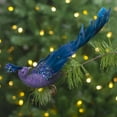 thumbnail image 2 of Northlight Glittered Peacock Christmas Clip-On Christmas Ornament - 14.75" - Purple and Blue, 2 of 4