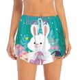 thumbnail image 2 of Daiia Happy easter Pattern Women's 2 in 1 Running Shorts - Lightweight Athletic Workout Gym Yoga Shorts Liner with Phone Pockets-X-Large, 2 of 7