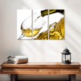 thumbnail image 2 of Elephant Stock White Wine Splash Wall Art - Horizontal Multi Panel Canvas - Dining Room Wall Decor - Food And Drink Multi Panel - White And Yellow Decor - 23" x 14", 2 of 4