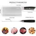 thumbnail image 2 of Qulajoy 7.3 Inch Meat Cleaver Knife, Professional Carbon Stainless Steel Butcher Slicing Knife for Meat Vegetable, 2 of 6