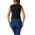 thumbnail image 3 of CHALECO SIN MANGAS DE SUEDE FALSO V DE MUJER INSPIRAR CHIC CON BOTONES VINTAGE CASUAL NEGRO XL, 3 of 5
