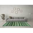 thumbnail image 3 of Ahgly Company Indoor Rectangle Abstract Light Blue Modern Area Rugs, 2' x 5', 3 of 4