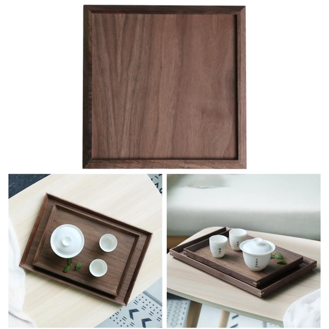 Bandeja de servir perfecl Interior Inclinado Parte Inferior Cóncava para Aperitivos 28x28x2.5cm