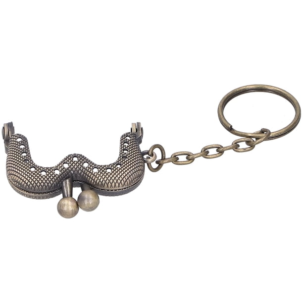 Marco de metal para monedero, asa de monedero, asa de bolso en relieve retro, candado de cierre de beso para bolso, accesorios para marco de bolso de bricolaje 5cm(#1) Asa de bolso Spptty Ropa y Accesorios
