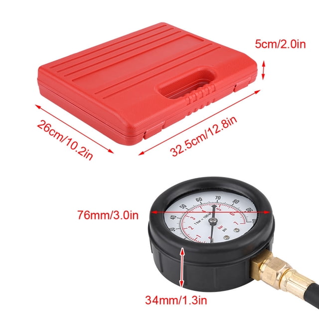 Kit De Prueba De Presión De Inyección De Combustible, Herramientas De Diagnóstico De Bomba De Inyección De Gasolina De Almacenamiento Simple De aleación De Cobre Para