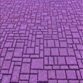 thumbnail image 1 of Ahgly Company Machine Washable Indoor Square Transitional Heliotrope Purple Area Rugs, 7' Square, 1 of 7