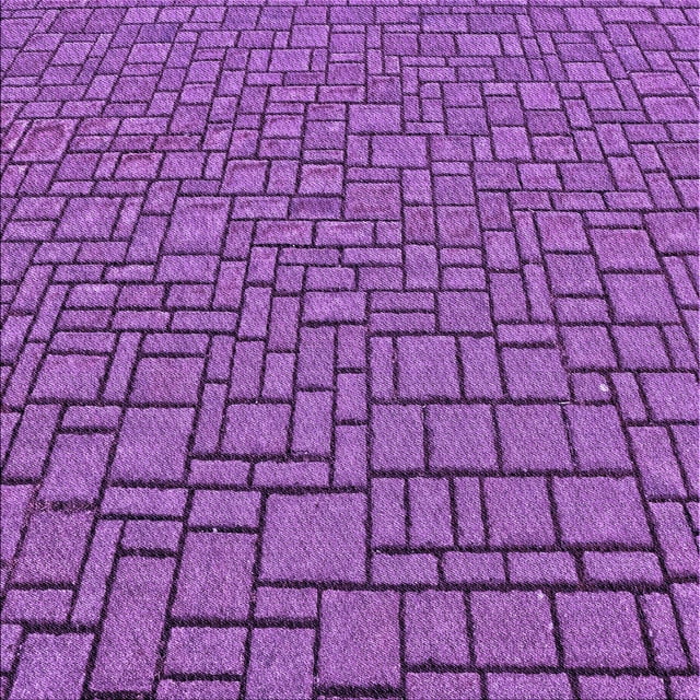 Ahgly Company Machine Washable Indoor Square Transitional Heliotrope Purple Area Rugs, 7' Square