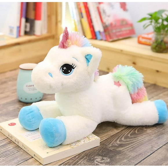 40cm Unicorn Plush Stuffed Animal with LED Lights, HUltra Soft for Cuddly Imaginative Play, PP Cotton Filling LED Lights