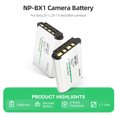 thumbnail image 3 of Tignapoo TELESIN NP-BX1 1090mAh Rechargeable Lithium Battery with Fast Charging, 6-Layer Safety, Compatible with Sony ZV-1, RX100 Series, HX90, and More Cameras, 3 of 7