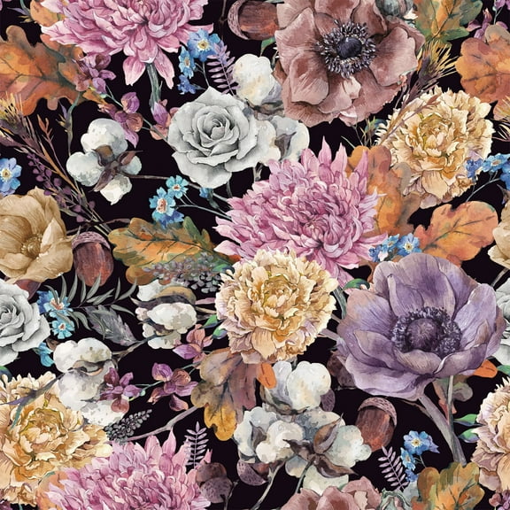 Abyssaly Floral Wallpaper 17.7" x 118" Peel and Stick Wallpaper Self-adhesive Removable Contact Paper Vintage Wallpaper