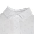 thumbnail image 4 of TheFound Women's Mesh Sheer Polka Dot Blouse Long Sleeve Button Down Shirt Tops, 4 of 6
