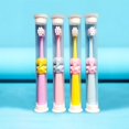 thumbnail image 1 of Cepillo de dientes para niños de 2 a 10 años con diseño de oso de dibujos animados y pelo suave, con agujeros cuadrados de seda de color, necesidades diarias, 1 of 6