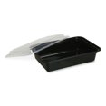 thumbnail image 2 of GEN Food Container with Lid 12 oz 5.78 x 4.52 x 2.24 Black/Clear Plastic 150/Carton TORECT12, 2 of 6