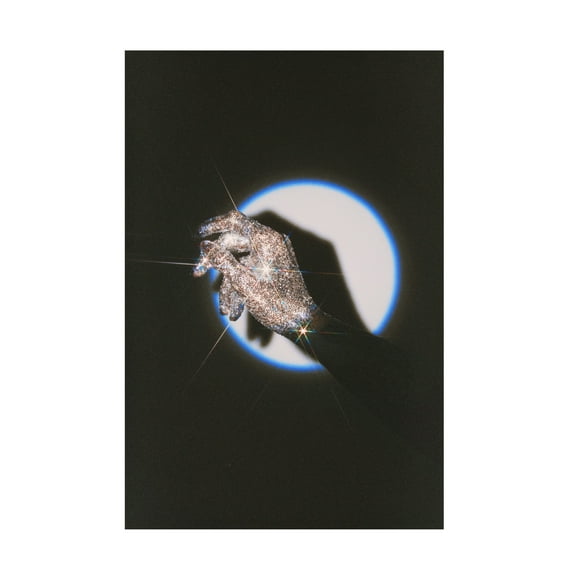 Canvas Wall Art - Samantha Hearn 'Glitter Hand' Wall Art for Living Room, Bedroom, or Office D?cor by Trademark Fine Art - 12 x 19 Inches
