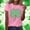 A1590 Pink, variant on St. Patrick's Day Shirt for Women Glitter Shamrock Graphic T-Shirt Short Sleeve Crewneck Loose Fit Festival Apparel Party Top