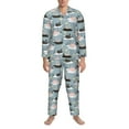 thumbnail image 3 of Balery Swan Princess On Lake Pijama para Hombre de Dos Piezas con Manga Larga, Conjunto de Dormir y Descanso Suave con Bolsillos-Medium, 3 of 7