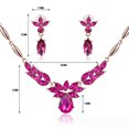 thumbnail image 7 of Ayyufe Women's Rhinestone Flower Pendant Alloy Necklace Earrings Wedding Set, 7 of 7