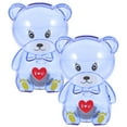 thumbnail image 2 of Shisuyan 2pcs Clear Bear Piggy Bank Unbreakable Money Box Coin Money Savings Box, 2 of 8