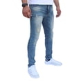 thumbnail image 4 of Pantalón rasgado de mezclilla stretch John Silver  Corte skinny Color azul vainilla, 4 of 4