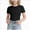 A58-Black, variant on Girls Short Sleeve T Shirt Crewneck Knit Crop Top Hollow Out Pullovers Sweater 6-12 Months 12-24 Months 2t 3t 4t 5t 6t 7t 8t 9t Children