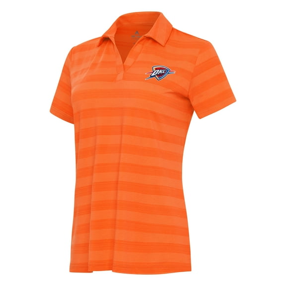 Women's Antigua Orange Oklahoma City Thunder Tunnel Polo
