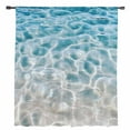 thumbnail image 2 of Blue Ocean Semi Sheer Curtains Drapes for Living Room, Bedroom, French Doors Window 72 Inches Long, Underwater Sea Waves Water Ripple Seascape Rod Pocket Chiffon Curtain Drapery Voile Drape Panel, 2 of 6
