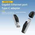 thumbnail image 2 of Gigabit Ethernet Adapter with USB Type-C Port - Deep Space Gray RJ45 to USB-C Converter for Laptops, Tablets, Phones - Blazing-Fast 1000Mbps Network Connection, 2 of 8