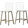 thumbnail image 4 of Chelsea Lane Acrylic and Champagne Gold Swivel Stool, Set of Two, Counter Height, 4 of 7