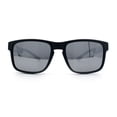 thumbnail image 5 of Polarized Color Mirror Light Weight Rectangle Sport Plastic Sunglasses Black Grey - Silver Mirror, 5 of 8