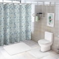 thumbnail image 7 of Orinice  Tropical Shower Curtain, Summer Exotic Strelitzia Bird of Paradise Pastel Colored Repetition, Cloth Fabric Bathroom Decor Set with Hooks,  36x72, 7 of 7