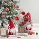 thumbnail image 3 of Pequeño árbol de Navidad, 13,7 pulgadas, miniárbol de Navidad artificial de mesa, adornos navideños, bola roja, piña de pino, árbol de Navidad pequeño para decoración navideña de fiesta en el hogar (b, 3 of 5