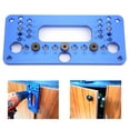 thumbnail image 1 of Drill Guide Durable Hole Punch Woodworking Jig Punch Locator Woodworking Operations For Positioning 08610A Type Blue, 1 of 8