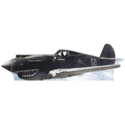 H32034 Military Shark Plane Squadron Hell's Angels Flying Tigers Cardboard Cutout Standee Standup