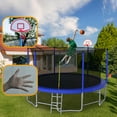 thumbnail image 3 of 16FT Outdoor Trampoline for Kids and Adults with Basketball Hoop, SEGMART Recreational Trampoline with Safety Enclosure Net, Heavy Duty Trampoline with 1320LBS Weight Capacity for Backyard, Patio, 3 of 6