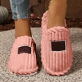 thumbnail image 2 of Fuzzy Slippers for Women Men Guest Adult Cozy Plush Memory Foam House Slides Shoes Winter Bedroom Home Slip on, 2 of 6