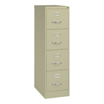 Hirsh Pro 25" Deep 4 Drawer Letter Width Metal Vertical File Cabinet, Commercial Grade, Putty