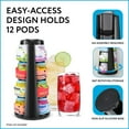 thumbnail image 5 of IMPRESA Flavor Pod Holder - Space-Saving Countertop Storage - Smooth 360° Rotating Base - Organize Coffee Bar Accessories - Holds 12, Black, 5.5"x 11.5", 5 of 7