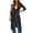 Black, variant on Women's Long Cardigan Lightweight Knit Duster Coat V Neck Button Up Sweater Dress White S