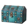 thumbnail image 2 of Caja de Madera Maciza con Cerradura y Llave Única con Tapa Abatible Diseño Antiguo Con Cerradura Verde, 2 of 9