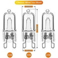thumbnail image 3 of 20 bombillas G9 halon, luz ajustable halon transparente de 25w, 2800k cálidas para chaners, colgantes, 3 of 5