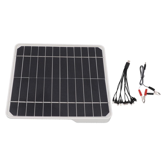 Cargador De Batería De Coche Con Panel Solar De 10W Y 12V, Panel Solar De Silicio Monocristalino De Alta Compatibilidad Con Ahorro De Energía De 12V Y 10W Para Viajar Para