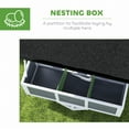thumbnail image 5 of PawHut 43" Chicken Coop with Wheels, Mobile Chicken House, Wooden Chicken Tractor with Nesting Box, Windows, Pull-out Tray, Perches, for 2-4 Hens, 5 of 9
