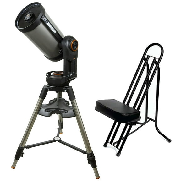 Celestron NexStar Evolution 9.25" Schmidt-Cassegrain Telescope, Bundle with Heavy Duty 2-Section Aluminum Tripod and Astronomy Chair
