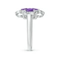 thumbnail image 3 of ANGARA Natural 1.4 Ct. Amethyst with Diamond Halo Ring in 14K White Gold for Women (Ring Size: 11.5), 3 of 10