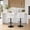 Black White + Metal + PU + Set of 2, variant on FENGFAN Gold White Bar Stool Swivel Chair Metal PU Leather Adjustable Height 2 Pcs